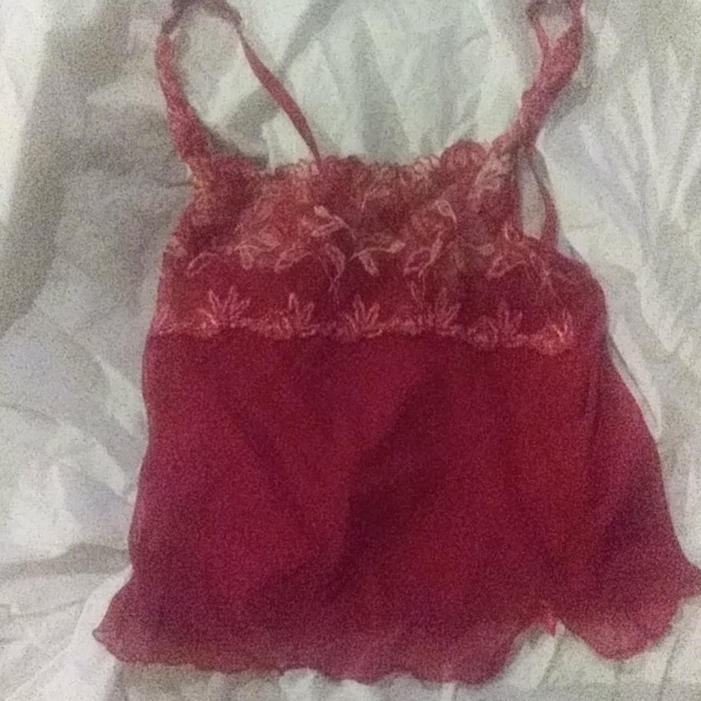 Red see through tank top Provea Collection Paris